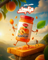 [6896] 65مربى مشمش فاملي12*360غم